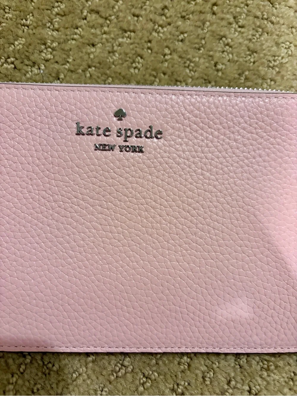 kate spade tutu pink pebbled leather wristlet